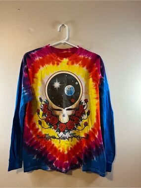 Liquid Blue Grateful Dead “Space Your Face” Long Sleeve Tie Dye T-shirt RARE